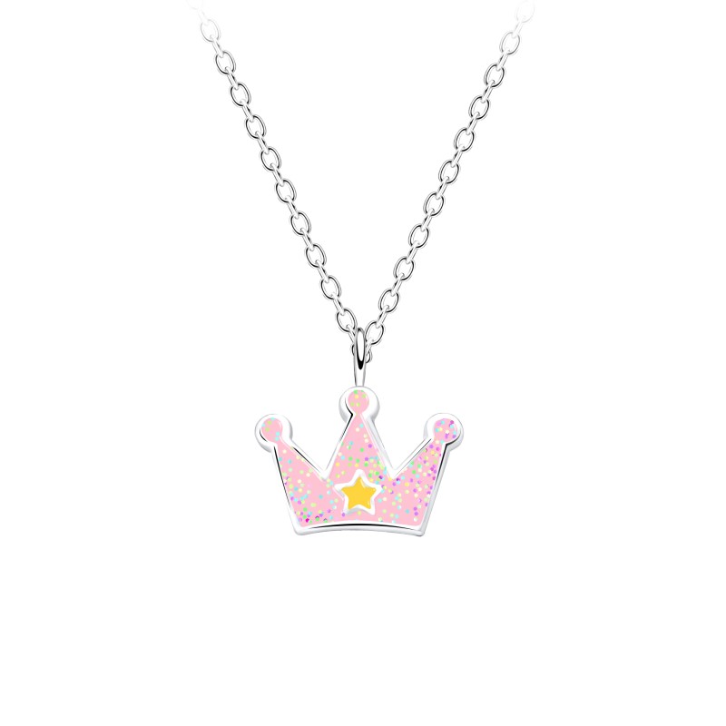 Principessa - Kette für Mädchen mit rosa Krone
