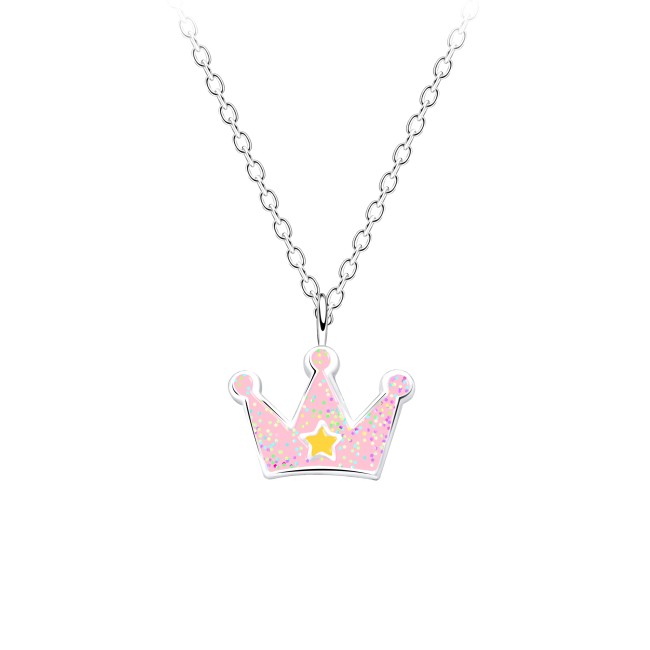 Principessa - Kette für Mädchen mit rosa Krone