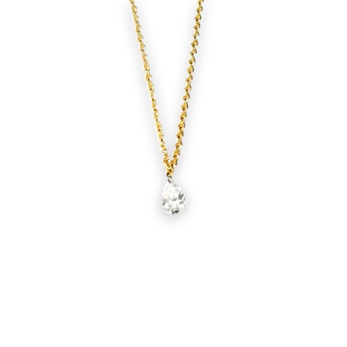 Halskette "Glam" White Diamond Drop 0,16ct.