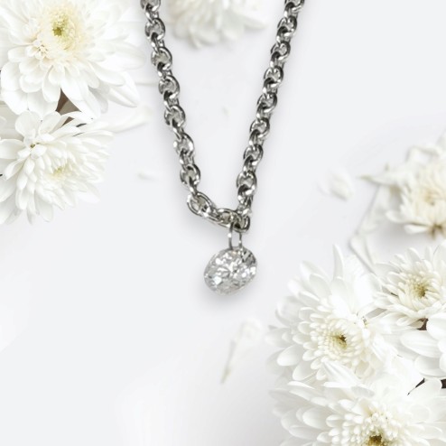 Halskette "Glam" White Diamond 0,05ct.